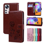 Custodia per telefono in pelle PU con flip in rilievo rosa, For Xiaomi 12/12X, For Xiaomi 12 Lite, For Xiaomi 12 Pro, For Xiaomi Redmi Note 11T Pro 5G