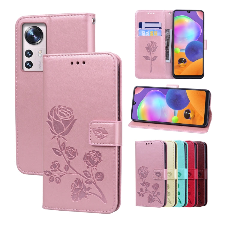 Custodia per telefono in pelle PU con flip in rilievo rosa, For Xiaomi 12/12X, For Xiaomi 12 Lite, For Xiaomi 12 Pro, For Xiaomi Redmi Note 11T Pro 5G