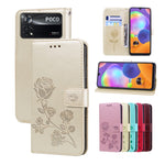 Custodia per telefono in pelle PU con flip in rilievo rosa, For Xiaomi Poco M4 Pro 4G, For Xiaomi Poco X4 Pro 5G