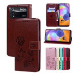 Custodia per telefono in pelle PU con flip in rilievo rosa, For Xiaomi Poco M4 Pro 4G, For Xiaomi Poco X4 Pro 5G