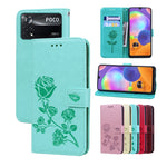 Custodia per telefono in pelle PU con flip in rilievo rosa, For Xiaomi Poco M4 Pro 4G, For Xiaomi Poco X4 Pro 5G