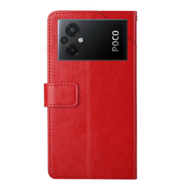 HT01 Cassa del telefono di cuoio di vibrazione del modello a forma di Y, For Xiaomi Poco M5 4G/5G/M4 5G, For Xiaomi Poco M5s, For Xiaomi Redmi A1, For Xiaomi Redmi K50 Ultra/12T/12T Pro
