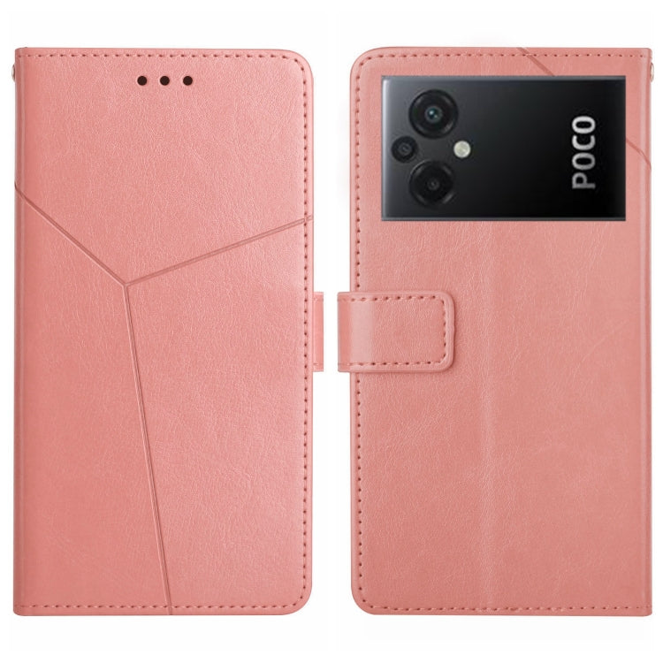 HT01 Cassa del telefono di cuoio di vibrazione del modello a forma di Y, For Xiaomi Poco M5 4G/5G/M4 5G, For Xiaomi Poco M5s, For Xiaomi Redmi A1, For Xiaomi Redmi K50 Ultra/12T/12T Pro