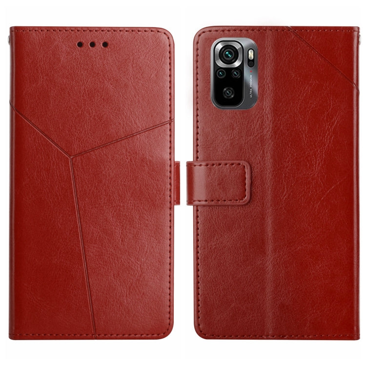 HT01 Cassa del telefono di cuoio di vibrazione del modello a forma di Y, For Xiaomi Poco M5 4G/5G/M4 5G, For Xiaomi Poco M5s, For Xiaomi Redmi A1, For Xiaomi Redmi K50 Ultra/12T/12T Pro