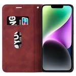 Custodia per telefono in PU con vibrazione orizzontale magnetica aziendale smerigliata, For iPhone 14 Plus, For iPhone 14 Pro Max, For iPhone 14 Pro, For iPhone 14