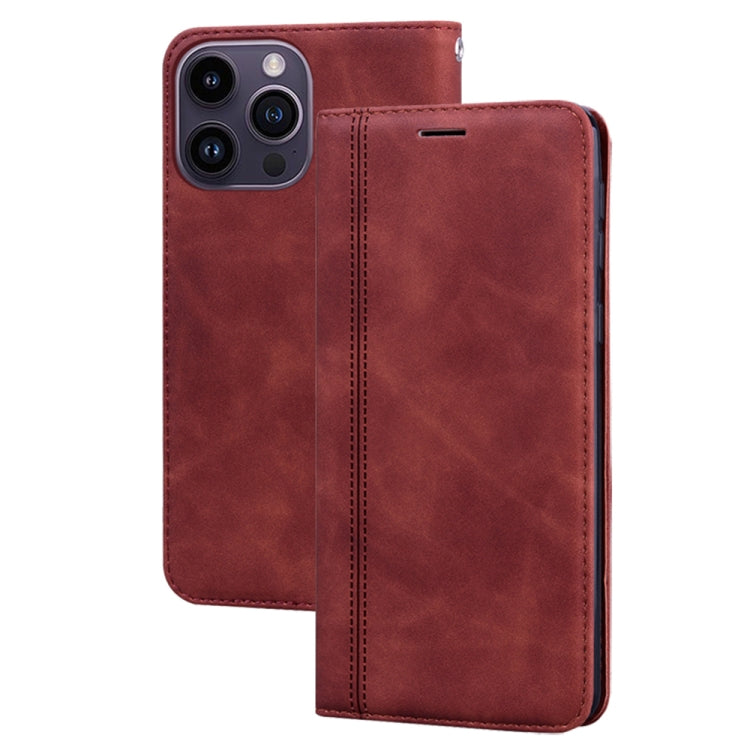Custodia per telefono in PU con vibrazione orizzontale magnetica aziendale smerigliata, For iPhone 14 Plus, For iPhone 14 Pro Max, For iPhone 14 Pro, For iPhone 14
