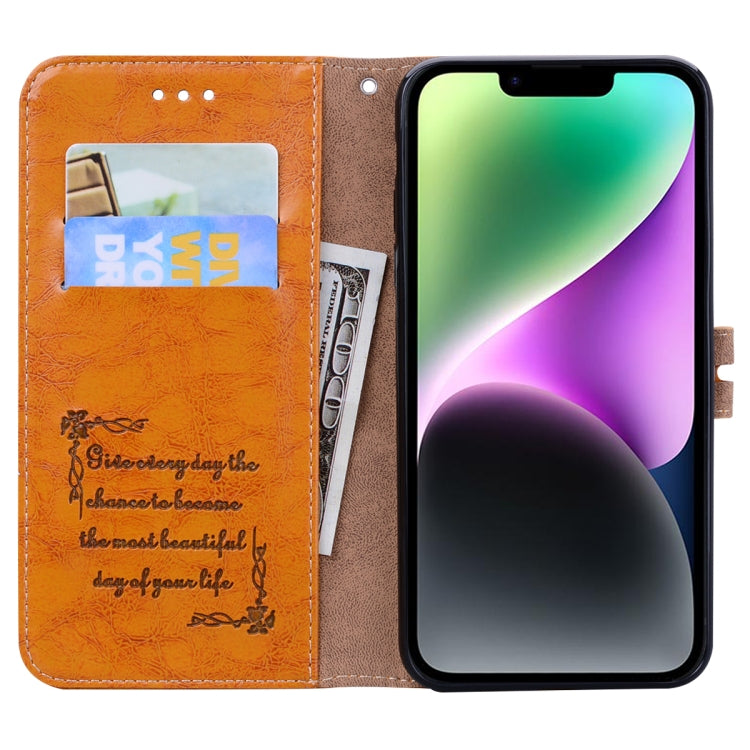 Custodia per telefono in pelle con texture in cera d'olio, For iPhone 14 Plus, For iPhone 14 Pro Max, For iPhone 14 Pro, For iPhone 14, For Honor X7/Play 30 Plus, For Samsung Galaxy M33 5G Global