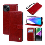 Custodia per telefono in pelle con texture in cera d'olio, For iPhone 14 Plus, For iPhone 14 Pro Max, For iPhone 14 Pro, For iPhone 14, For Honor X7/Play 30 Plus, For Samsung Galaxy M33 5G Global