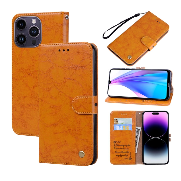 Custodia per telefono in pelle con texture in cera d'olio, For iPhone 14 Plus, For iPhone 14 Pro Max, For iPhone 14 Pro, For iPhone 14, For Honor X7/Play 30 Plus, For Samsung Galaxy M33 5G Global