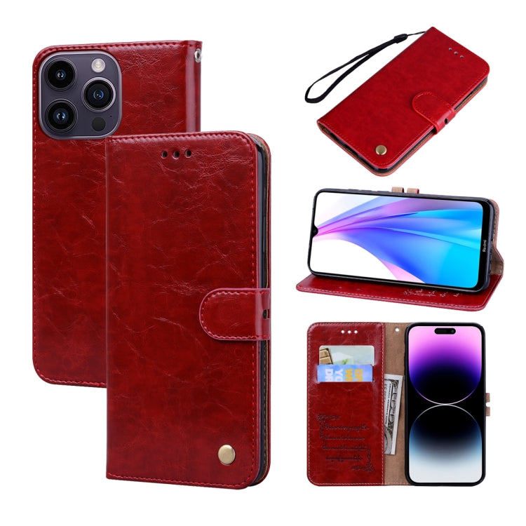 Custodia per telefono in pelle con texture in cera d'olio, For iPhone 14 Plus, For iPhone 14 Pro Max, For iPhone 14 Pro, For iPhone 14, For Honor X7/Play 30 Plus, For Samsung Galaxy M33 5G Global