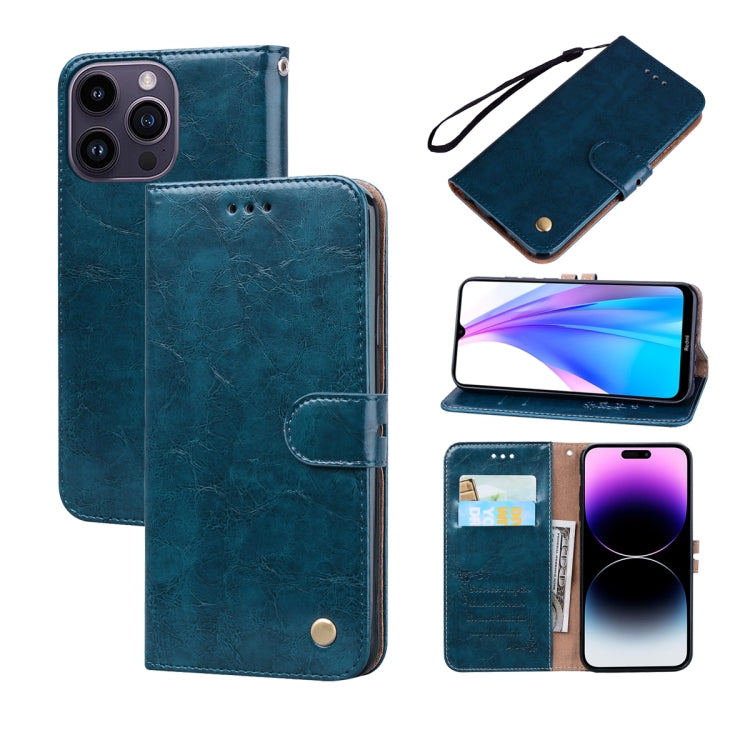 Custodia per telefono in pelle con texture in cera d'olio, For iPhone 14 Plus, For iPhone 14 Pro Max, For iPhone 14 Pro, For iPhone 14, For Honor X7/Play 30 Plus, For Samsung Galaxy M33 5G Global