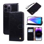 Custodia per telefono in pelle con texture in cera d'olio, For iPhone 14 Plus, For iPhone 14 Pro Max, For iPhone 14 Pro, For iPhone 14, For Honor X7/Play 30 Plus, For Samsung Galaxy M33 5G Global