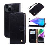 Custodia per telefono in pelle con texture in cera d'olio, For iPhone 14 Plus, For iPhone 14 Pro Max, For iPhone 14 Pro, For iPhone 14, For Honor X7/Play 30 Plus, For Samsung Galaxy M33 5G Global