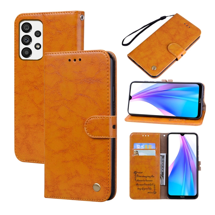 Custodia per telefono in pelle con texture in cera d'olio, For Samsung Galaxy M53, For Samsung Galaxy A73 5G, For Xiaomi Poco M4 Pro 4G, For Xiaomi Poco X4 Pro 5G