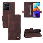 Custodia per telefono in pelle con chiusura magnetica, For vivo Y22s / Y35, For Xiaomi Redmi 10 5G / Note 11E, For Motorola Edge X30 / Edge 30 Pro / Edge+ 2022, For Sharp Aquos Sense 7