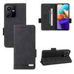 Custodia per telefono in pelle con chiusura magnetica, For vivo Y22s / Y35, For Xiaomi Redmi 10 5G / Note 11E, For Motorola Edge X30 / Edge 30 Pro / Edge+ 2022, For Sharp Aquos Sense 7