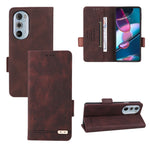 Custodia per telefono in pelle con chiusura magnetica, For vivo Y22s / Y35, For Xiaomi Redmi 10 5G / Note 11E, For Motorola Edge X30 / Edge 30 Pro / Edge+ 2022, For Sharp Aquos Sense 7