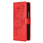 Custodia per telefono in pelle con farfalla goffrata, For Samsung Galaxy Z Fold3 5G, For Samsung Galaxy Z Fold4