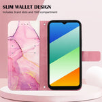 Cassa del telefono di cuoio di vibrazione del modello di marmo PT003, For Infinix Smart 6 Plus/X6823, For T-Mobile Revvl 6 5G, For Oukitel C31, For Xiaomi Poco C40 Global