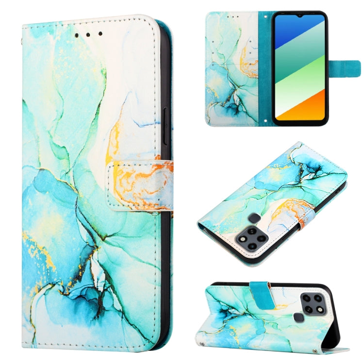 Cassa del telefono di cuoio di vibrazione del modello di marmo PT003, For Infinix Smart 6 Plus/X6823, For T-Mobile Revvl 6 5G, For Oukitel C31, For Xiaomi Poco C40 Global