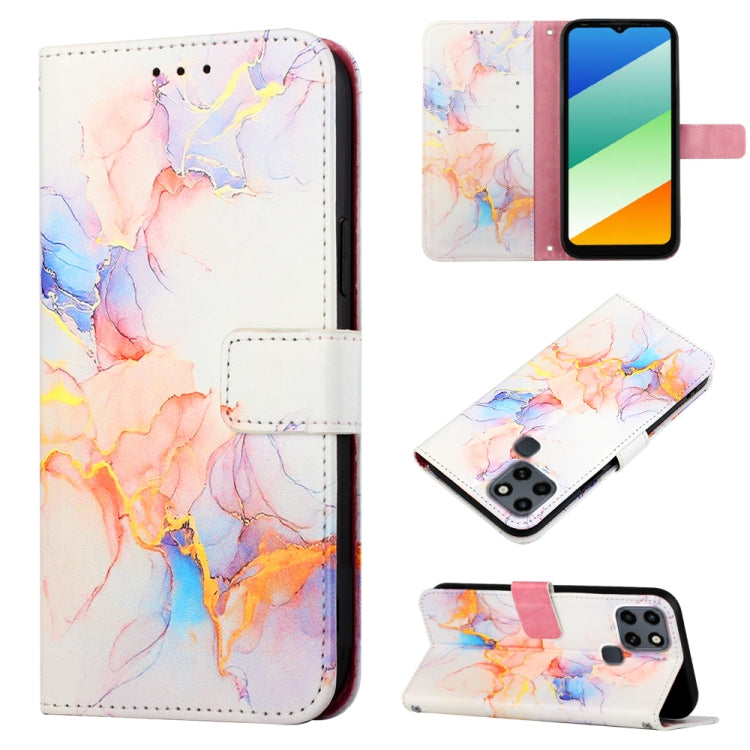 Cassa del telefono di cuoio di vibrazione del modello di marmo PT003, For Infinix Smart 6 Plus/X6823, For T-Mobile Revvl 6 5G, For Oukitel C31, For Xiaomi Poco C40 Global