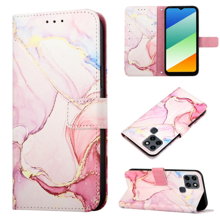 Cassa del telefono di cuoio di vibrazione del modello di marmo PT003, For Infinix Smart 6 Plus/X6823, For T-Mobile Revvl 6 5G, For Oukitel C31, For Xiaomi Poco C40 Global