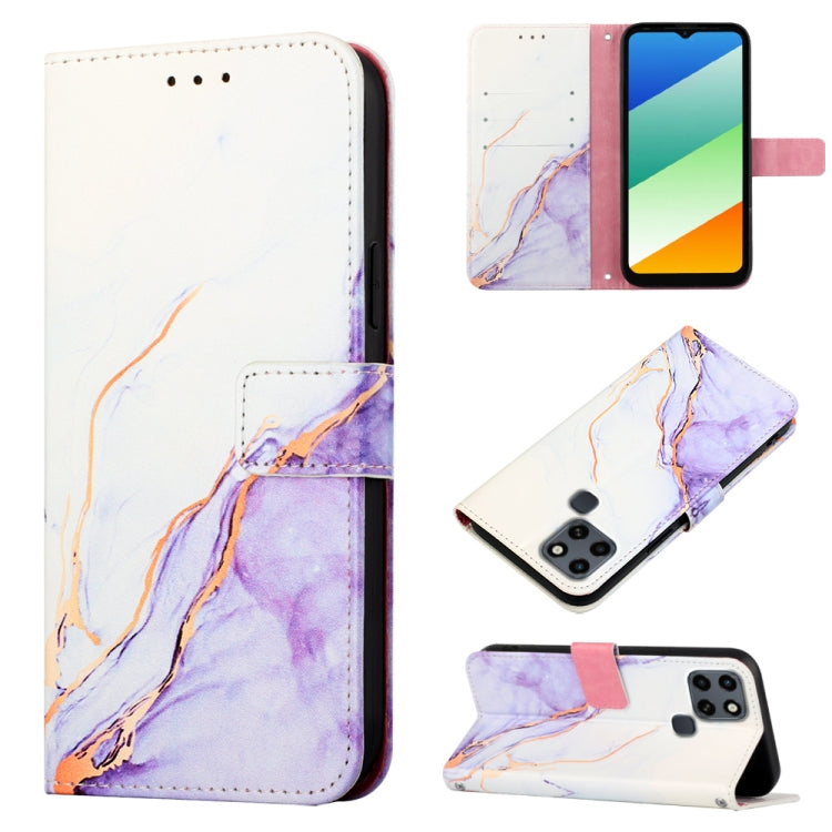 Cassa del telefono di cuoio di vibrazione del modello di marmo PT003, For Infinix Smart 6 Plus/X6823, For T-Mobile Revvl 6 5G, For Oukitel C31, For Xiaomi Poco C40 Global