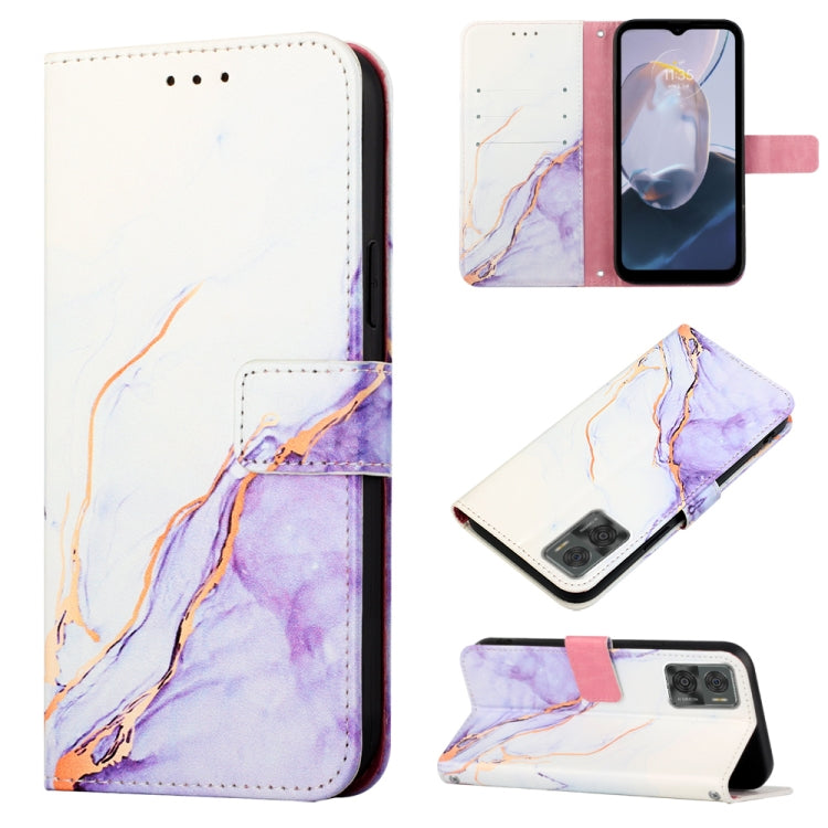 Cassa del telefono di cuoio di vibrazione del modello di marmo PT003, For Motorola Moto E22i 4G/E22 4G, For OPPO A55S 5G/CPH2309 Japan, For OPPO Reno7 A Japan, For T-Mobile Revvl 6 Pro 5G