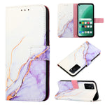 Cassa del telefono di cuoio di vibrazione del modello di marmo PT003, For Motorola Moto E22i 4G/E22 4G, For OPPO A55S 5G/CPH2309 Japan, For OPPO Reno7 A Japan, For T-Mobile Revvl 6 Pro 5G