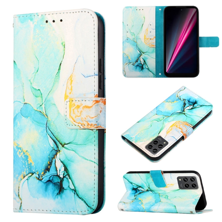 Cassa del telefono di cuoio di vibrazione del modello di marmo PT003, For Motorola Moto E22i 4G/E22 4G, For OPPO A55S 5G/CPH2309 Japan, For OPPO Reno7 A Japan, For T-Mobile Revvl 6 Pro 5G