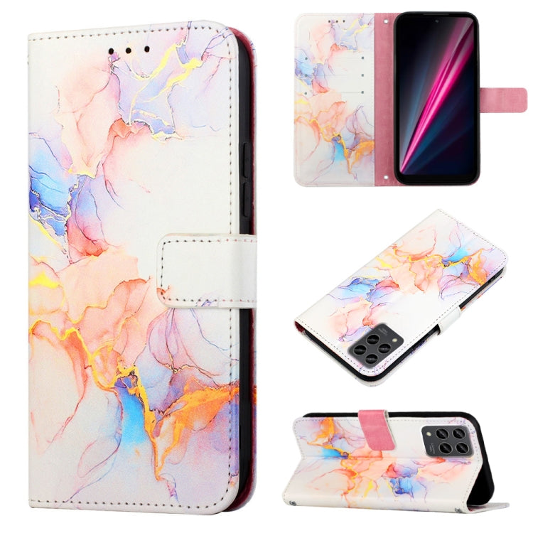 Cassa del telefono di cuoio di vibrazione del modello di marmo PT003, For Motorola Moto E22i 4G/E22 4G, For OPPO A55S 5G/CPH2309 Japan, For OPPO Reno7 A Japan, For T-Mobile Revvl 6 Pro 5G