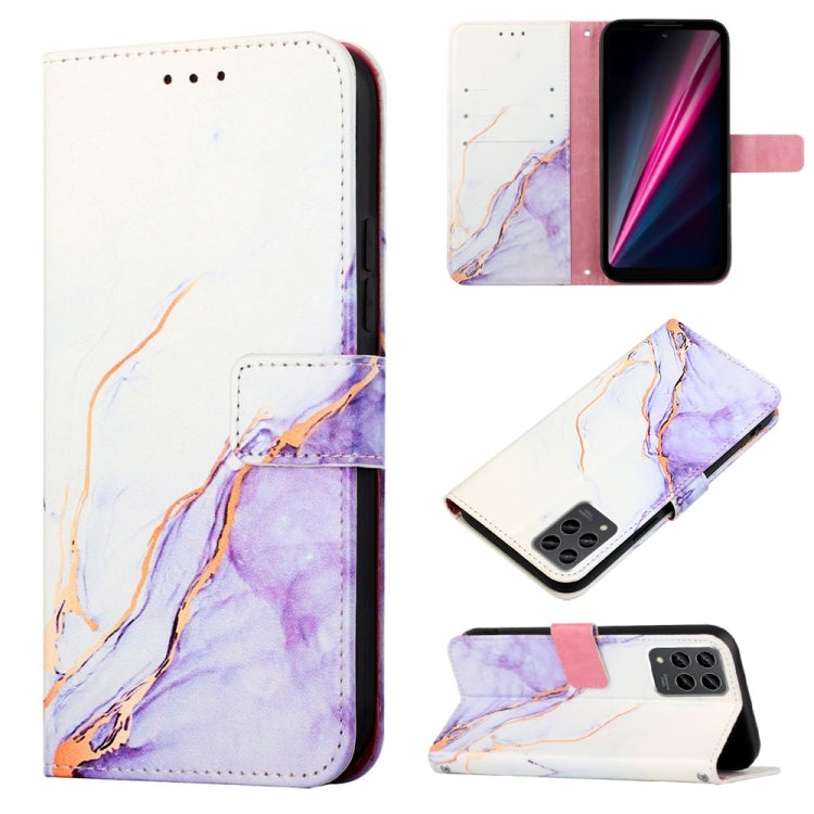 Cassa del telefono di cuoio di vibrazione del modello di marmo PT003, For Motorola Moto E22i 4G/E22 4G, For OPPO A55S 5G/CPH2309 Japan, For OPPO Reno7 A Japan, For T-Mobile Revvl 6 Pro 5G