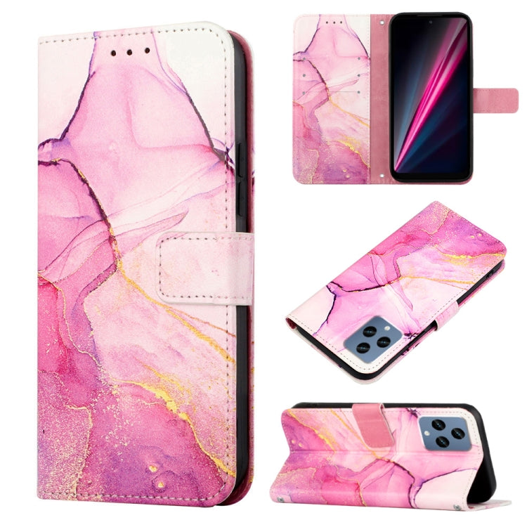 Cassa del telefono di cuoio di vibrazione del modello di marmo PT003, For Infinix Smart 6 Plus/X6823, For T-Mobile Revvl 6 5G, For Oukitel C31, For Xiaomi Poco C40 Global