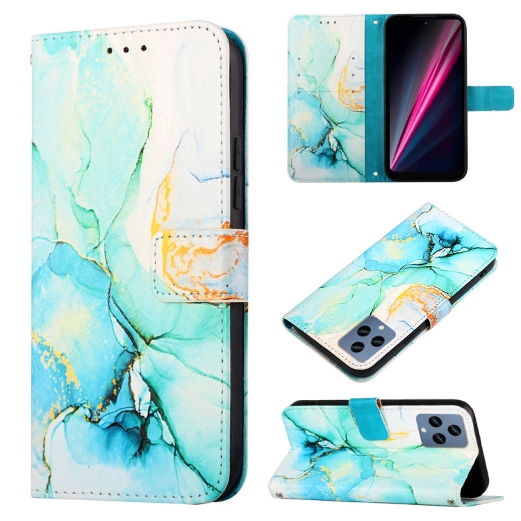 Cassa del telefono di cuoio di vibrazione del modello di marmo PT003, For Infinix Smart 6 Plus/X6823, For T-Mobile Revvl 6 5G, For Oukitel C31, For Xiaomi Poco C40 Global