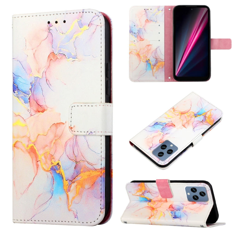 Cassa del telefono di cuoio di vibrazione del modello di marmo PT003, For Infinix Smart 6 Plus/X6823, For T-Mobile Revvl 6 5G, For Oukitel C31, For Xiaomi Poco C40 Global