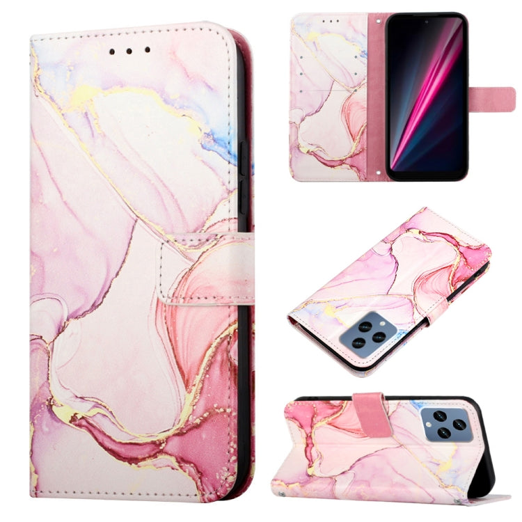 Cassa del telefono di cuoio di vibrazione del modello di marmo PT003, For Infinix Smart 6 Plus/X6823, For T-Mobile Revvl 6 5G, For Oukitel C31, For Xiaomi Poco C40 Global