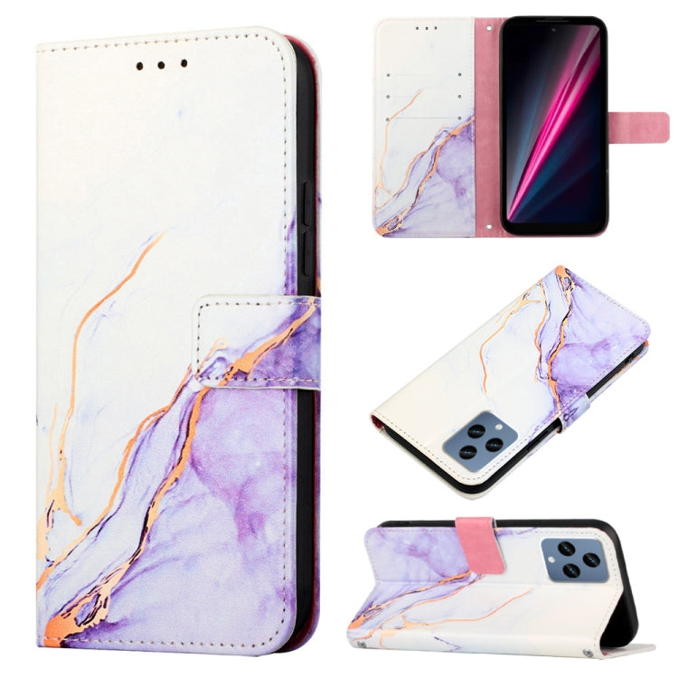 Cassa del telefono di cuoio di vibrazione del modello di marmo PT003, For Infinix Smart 6 Plus/X6823, For T-Mobile Revvl 6 5G, For Oukitel C31, For Xiaomi Poco C40 Global