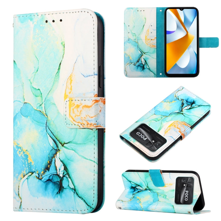 Cassa del telefono di cuoio di vibrazione del modello di marmo PT003, For Infinix Smart 6 Plus/X6823, For T-Mobile Revvl 6 5G, For Oukitel C31, For Xiaomi Poco C40 Global