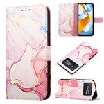 Cassa del telefono di cuoio di vibrazione del modello di marmo PT003, For Infinix Smart 6 Plus/X6823, For T-Mobile Revvl 6 5G, For Oukitel C31, For Xiaomi Poco C40 Global