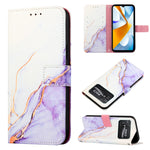 Cassa del telefono di cuoio di vibrazione del modello di marmo PT003, For Infinix Smart 6 Plus/X6823, For T-Mobile Revvl 6 5G, For Oukitel C31, For Xiaomi Poco C40 Global