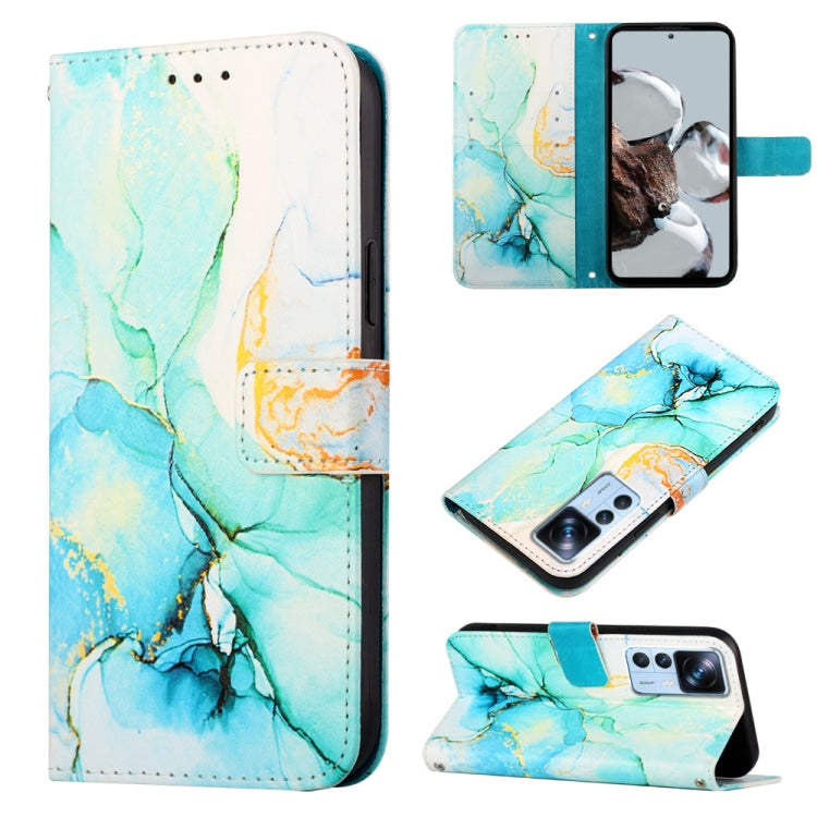Cassa del telefono di cuoio di vibrazione del modello di marmo PT003, For Xiaomi 12T/12T Pro/Redmi K50 Ultra
