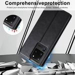 Custodia per telefono in pelle antifurto LC.IMEEKE RFID, For Samsung Galaxy S20 Ultra, For Samsung Galaxy S21 Ultra 5G