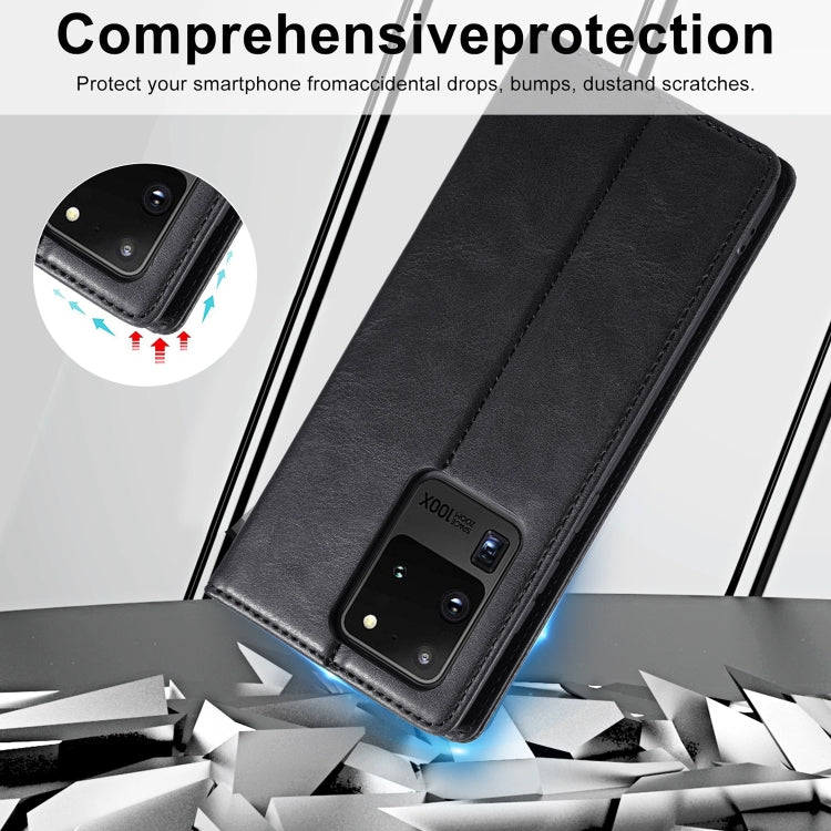 Custodia per telefono in pelle antifurto LC.IMEEKE RFID, For Samsung Galaxy S20 Ultra, For Samsung Galaxy S21 Ultra 5G