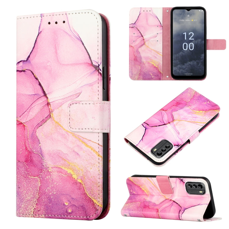 Cassa del telefono di cuoio di vibrazione del modello di marmo PT003, For Nokia C200, For Nokia G11 Plus, For Nokia G60 5G, For Nokia G100
