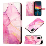 Cassa del telefono di cuoio di vibrazione del modello di marmo PT003, For TCL 30Z T602DL, For TCL 303, For TCL 305i With Fingerprint, For TCL 30XL 2022, For TCL Stylus 5G