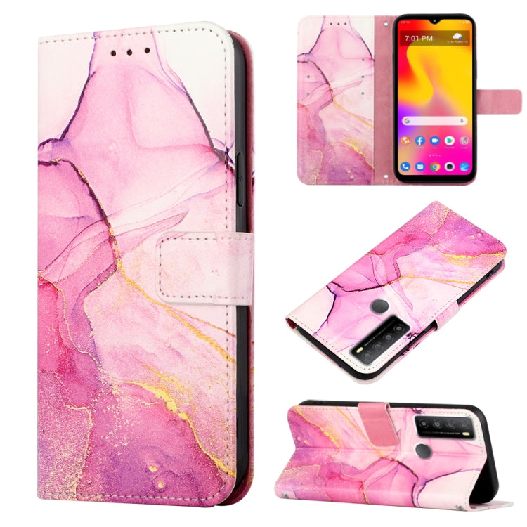 Cassa del telefono di cuoio di vibrazione del modello di marmo PT003, For TCL 30Z T602DL, For TCL 303, For TCL 305i With Fingerprint, For TCL 30XL 2022, For TCL Stylus 5G