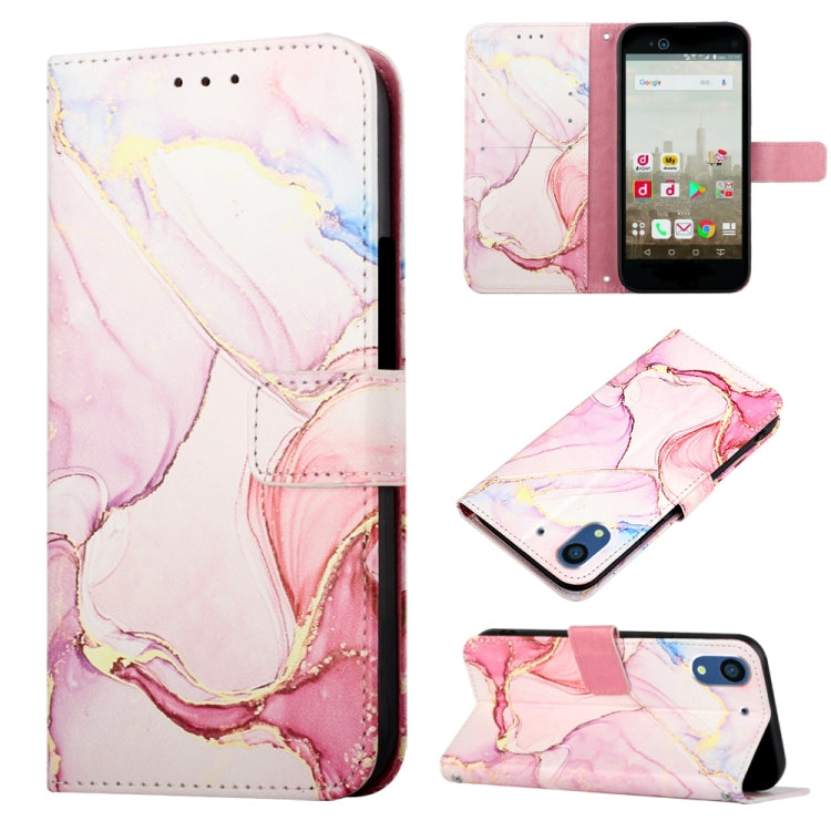 Cassa del telefono di cuoio di vibrazione del modello di marmo PT003, For Fujitsu Arrows NX F-01K, For Sharp Aquos R7/Aquos P7, For Sharp Aquos V6/V6 Plus, For Sharp Aquos Sense7 Plus