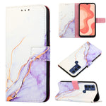 Cassa del telefono di cuoio di vibrazione del modello di marmo PT003, For Fujitsu Arrows NX F-01K, For Sharp Aquos R7/Aquos P7, For Sharp Aquos V6/V6 Plus, For Sharp Aquos Sense7 Plus