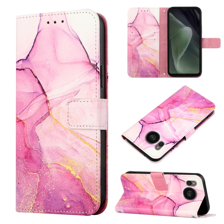 Cassa del telefono di cuoio di vibrazione del modello di marmo PT003, For Fujitsu Arrows NX F-01K, For Sharp Aquos R7/Aquos P7, For Sharp Aquos V6/V6 Plus, For Sharp Aquos Sense7 Plus