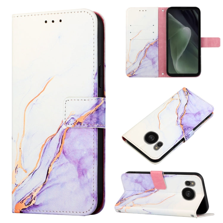 Cassa del telefono di cuoio di vibrazione del modello di marmo PT003, For Fujitsu Arrows NX F-01K, For Sharp Aquos R7/Aquos P7, For Sharp Aquos V6/V6 Plus, For Sharp Aquos Sense7 Plus